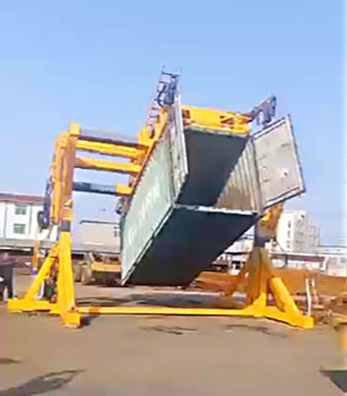 Container tilter with automatic door opening