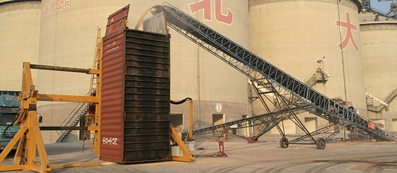 Container Tilter Loading Corn